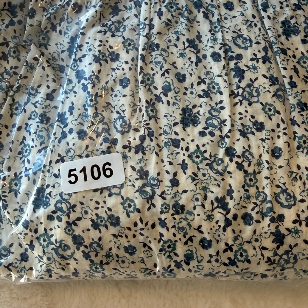 Tuckernuck Fleur Tiered Floral Kenzo Mini Dress Blue White 25106 - Picture 10 of 10